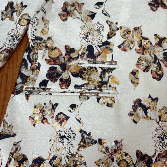 Suslo Couture Single Button Textured Floral Blazer Jacket White Men’s size 48 - Picture 6 of 11